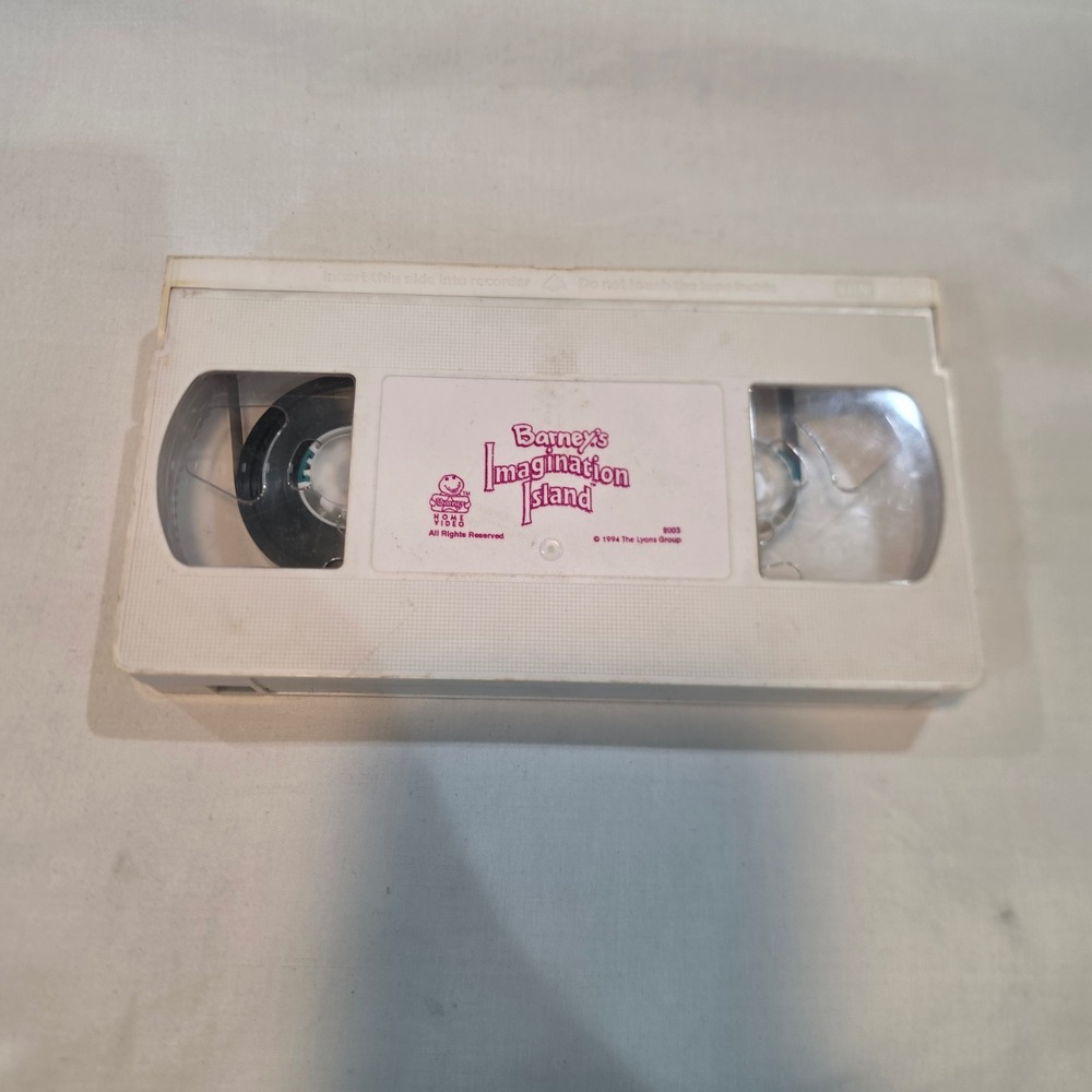Barney Imagination Island VHS Kids N/A White Good 1994 Retro Lyons Group Tape